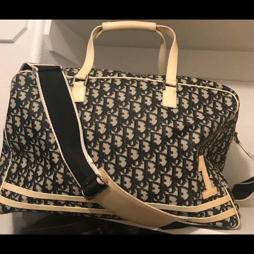 Auth Christian Dior Duffle travel Bag